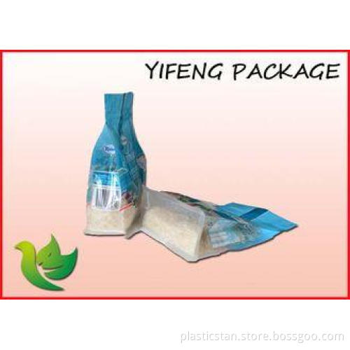 Clear PE BOPP Plastic Block Bottom Bag Custom Printed Bag F